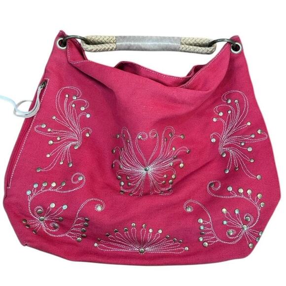 Nordstrom Handbags - Vintage Nordstrom Pink Hobo Handbag Y2K 2000s 90s